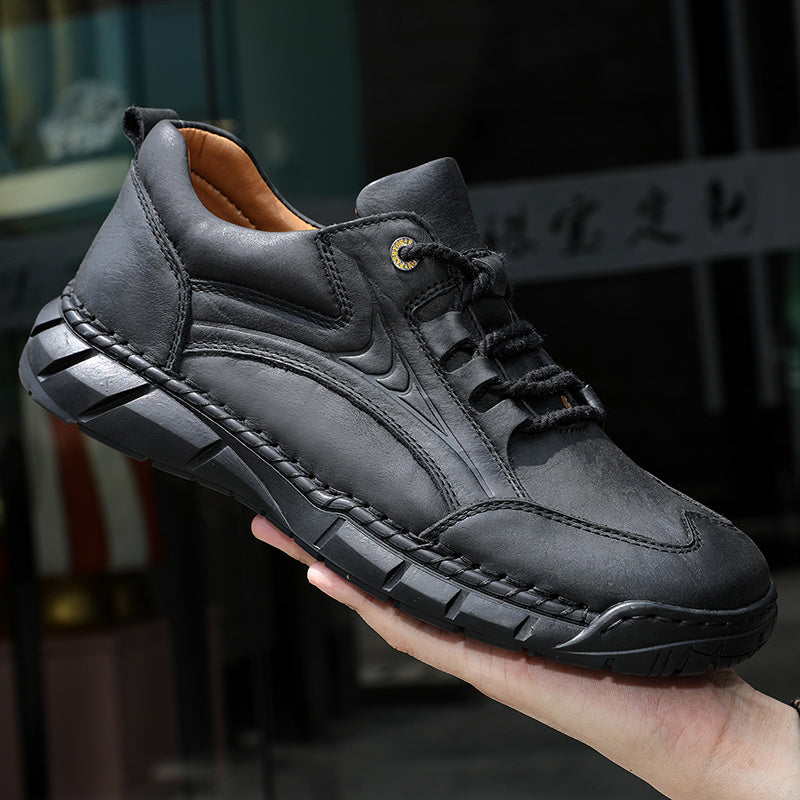 Baskets en Cuir Fait Main - Durable Toutes Saisons avec Lacets