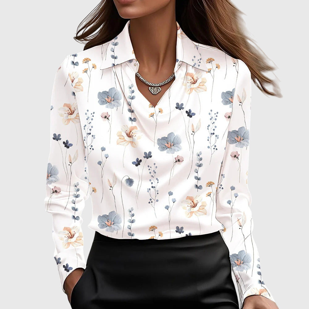 Blouse Drapée avec Col
