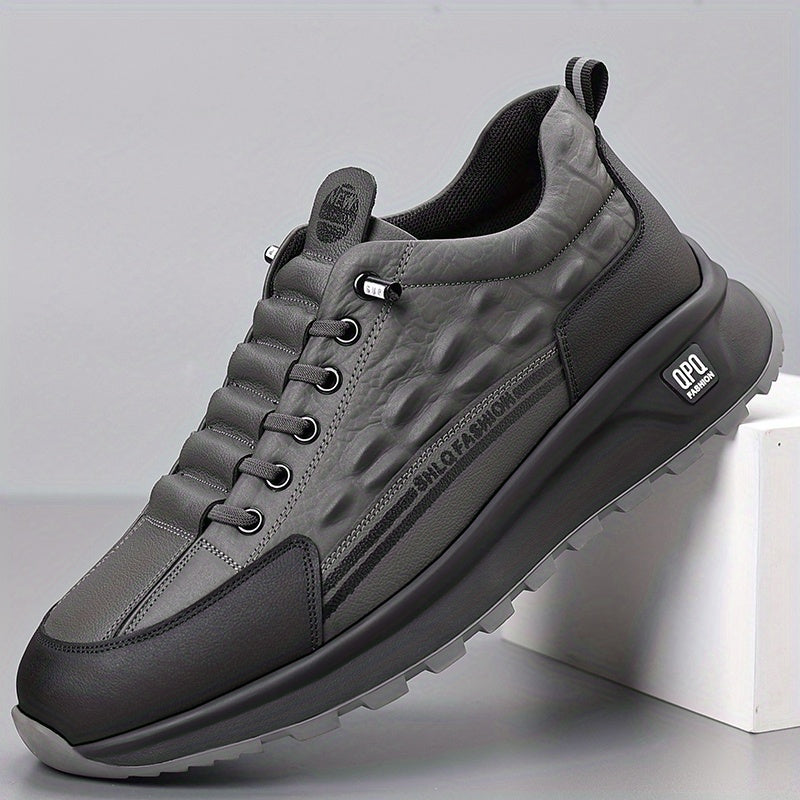 DAOD Hommes Baskets En Cuir Véritable Basses