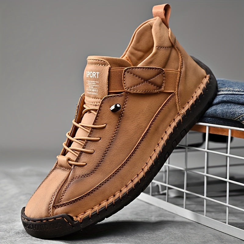 Chaussures Casual pour Hommes en Cuir Véritable - Respirantes, Antidérapantes, Toutes Saisons