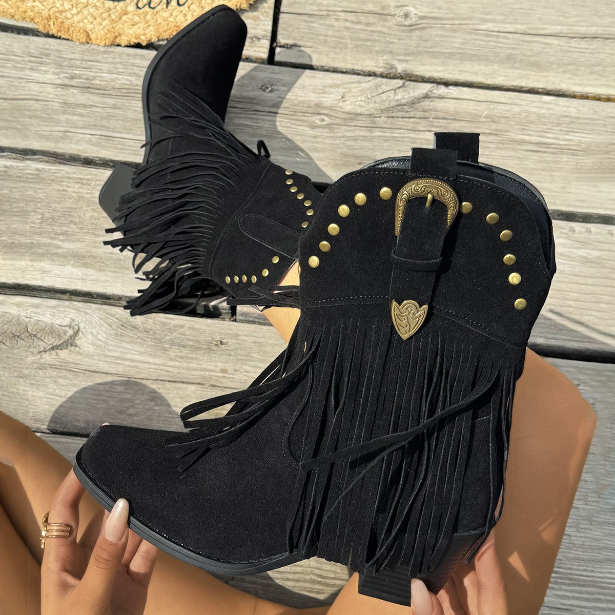 Luna| Bottes à Franges en Forme de Cœur
