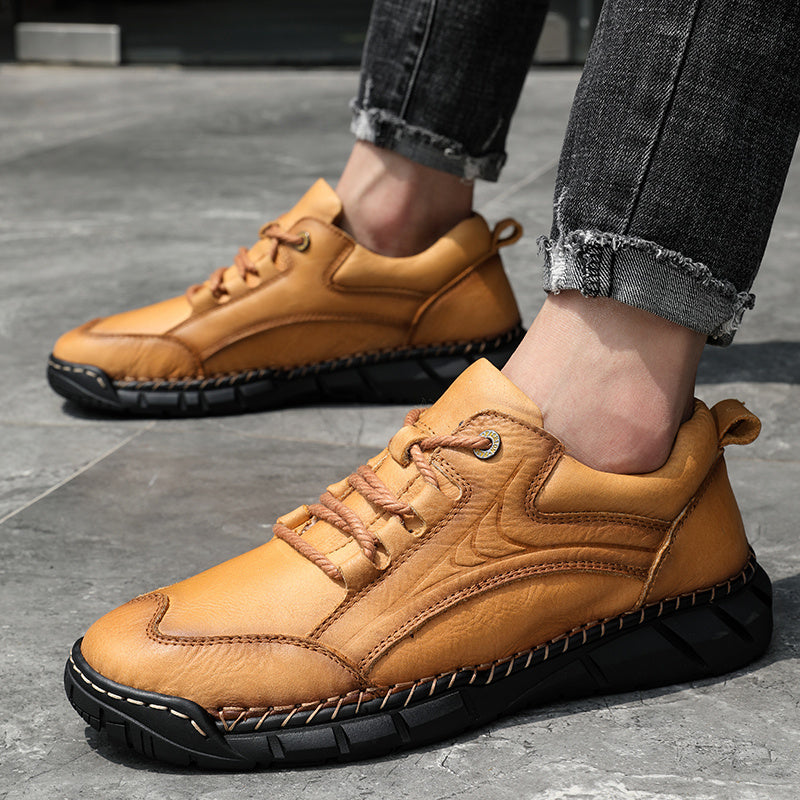 Baskets en Cuir Fait Main - Durable Toutes Saisons avec Lacets