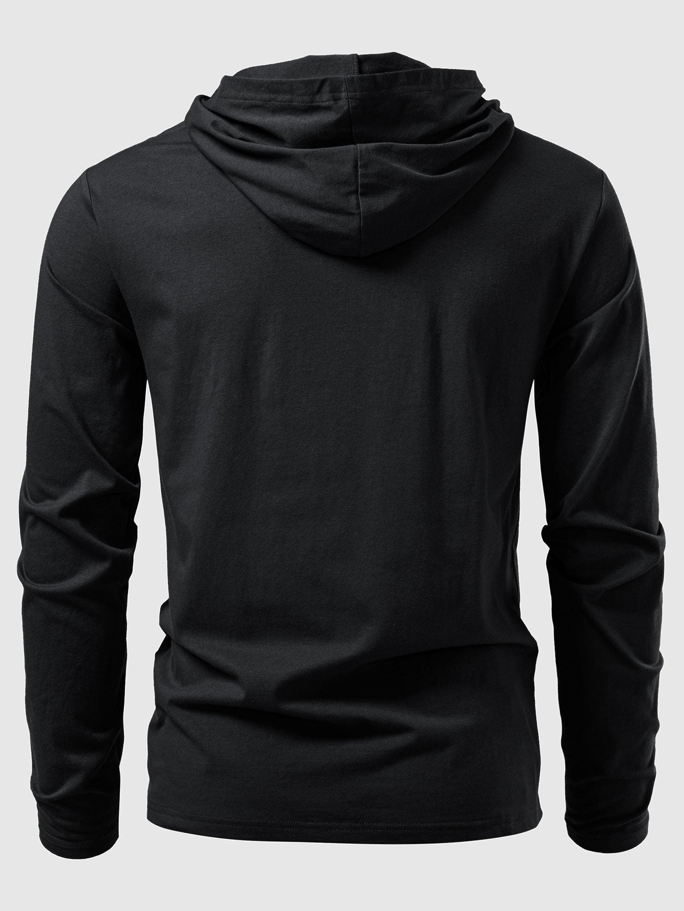 T-shirt à capuche en coton à manches longues