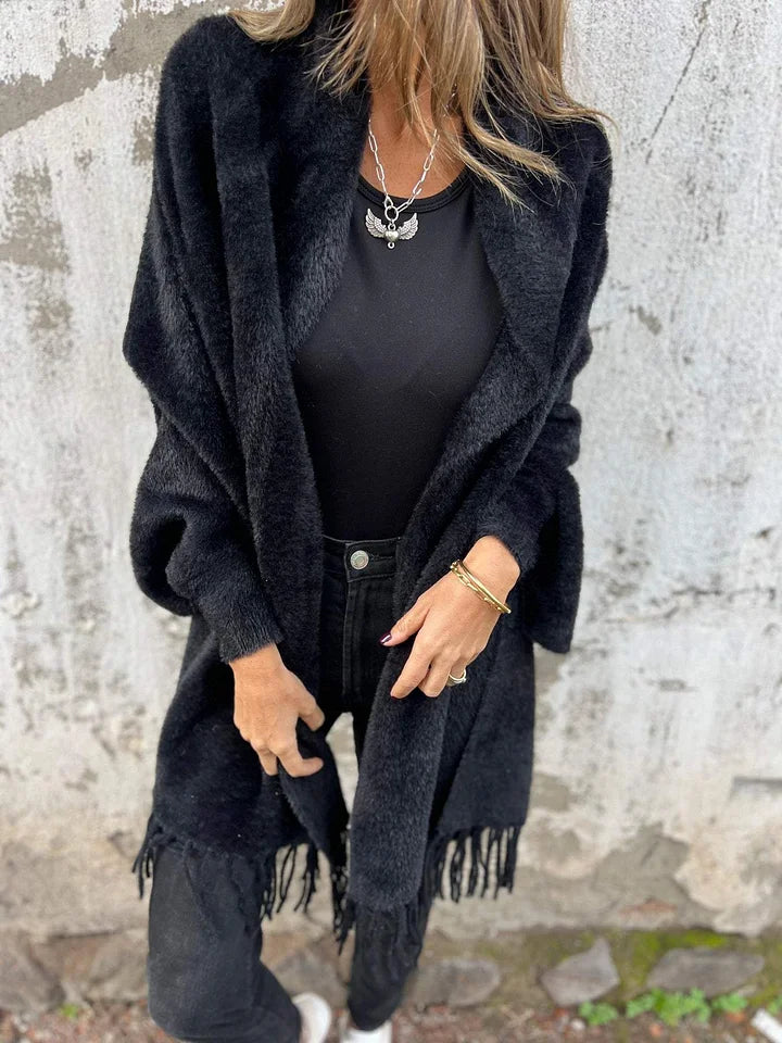 BILA | Manteau à manches longues avec franges pour tous les jours