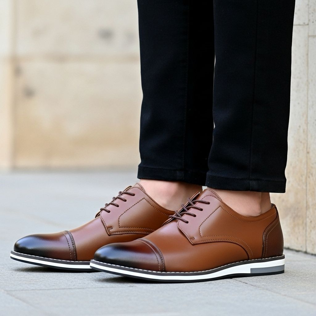 George | Chaussures à lacets marron pour hommes