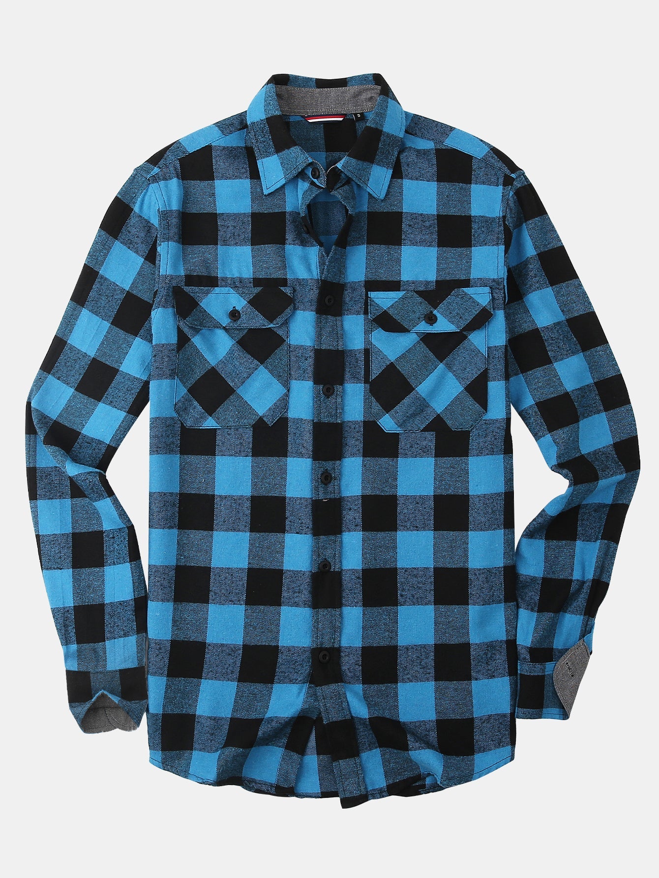 Chemise en flanelle à carreaux avec boutons