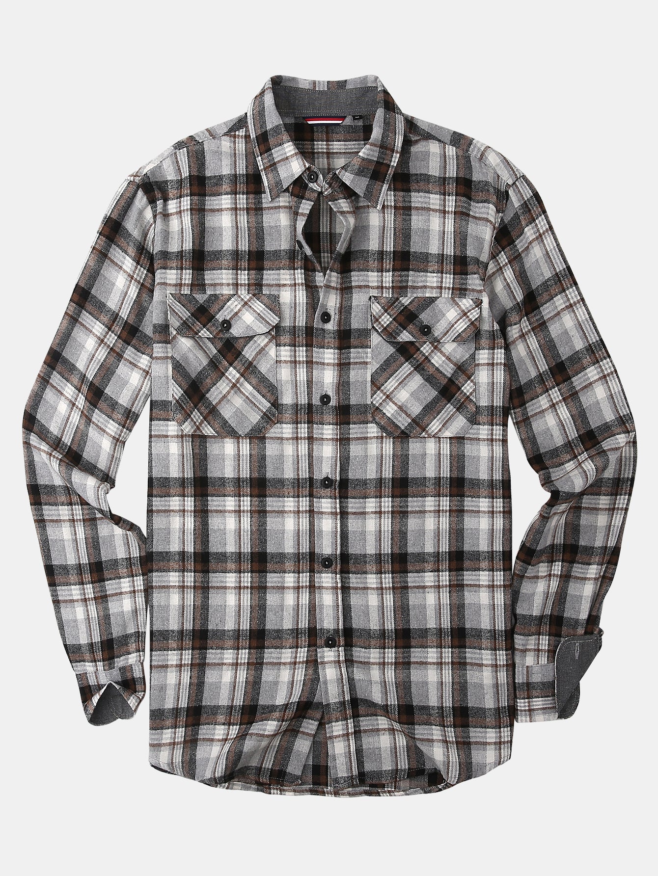 Chemise en flanelle à carreaux avec boutons