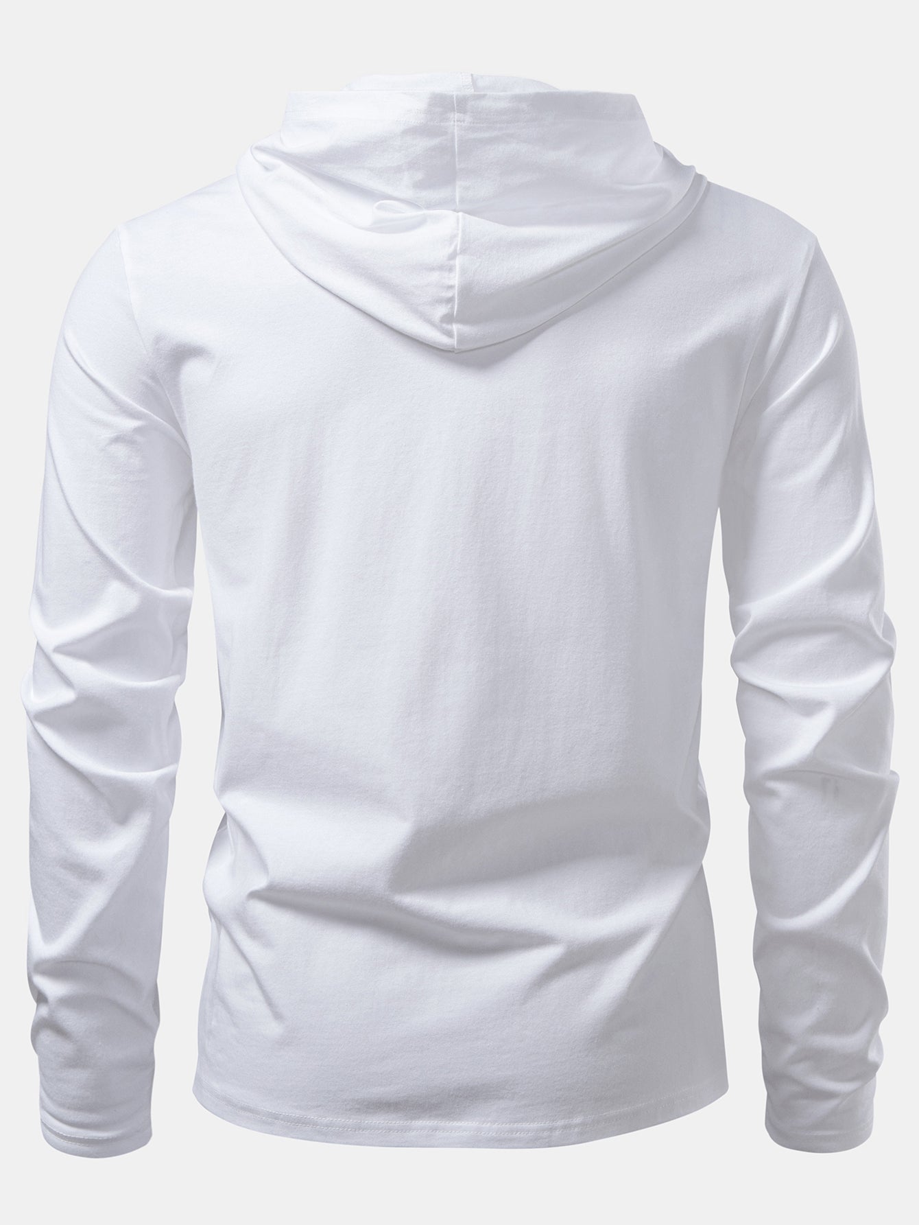 T-shirt à capuche en coton à manches longues