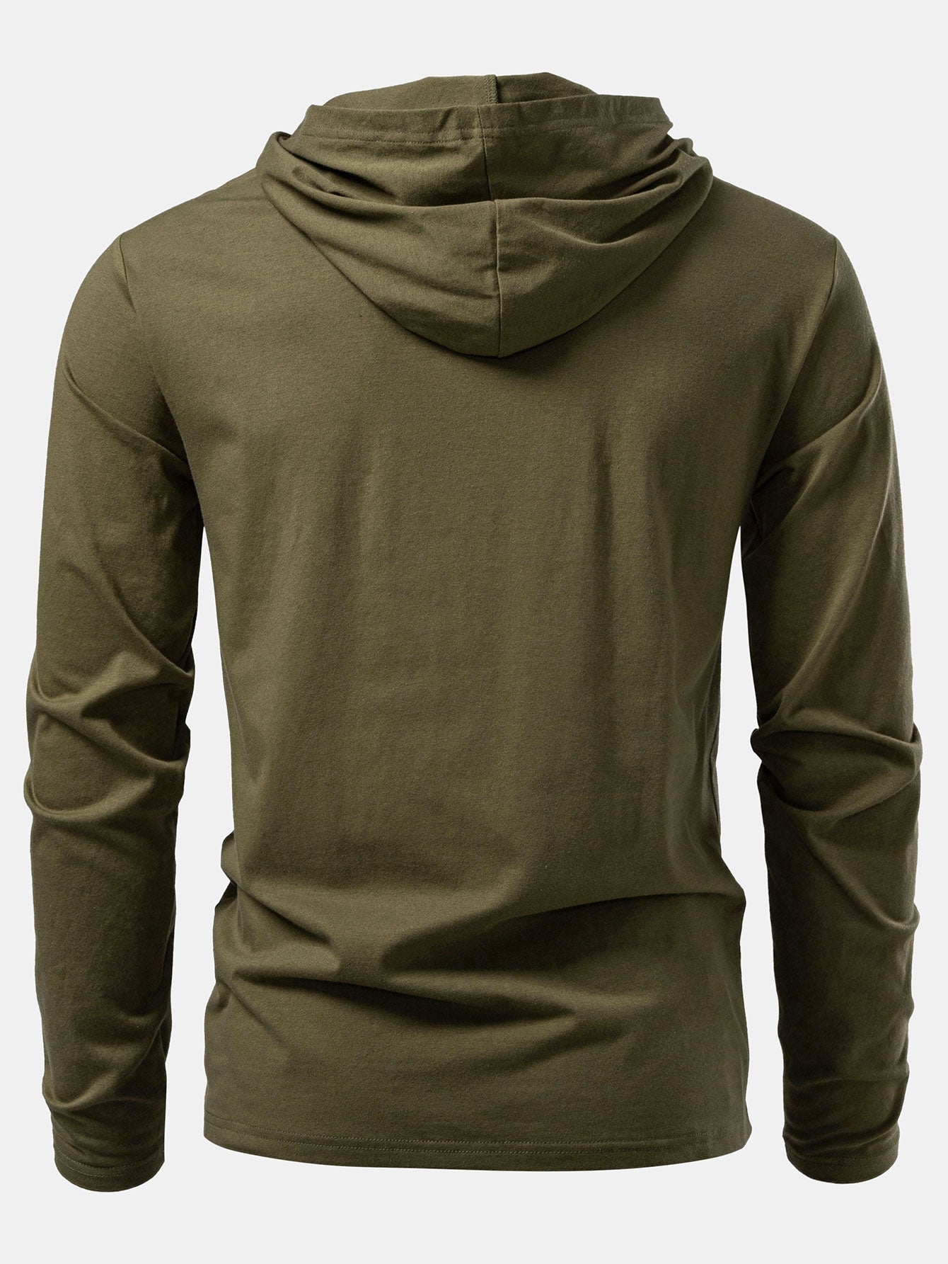 T-shirt à capuche en coton à manches longues