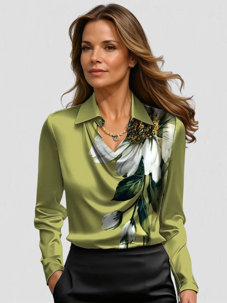 BLOUSE EN SATIN DRAPE MELODY
