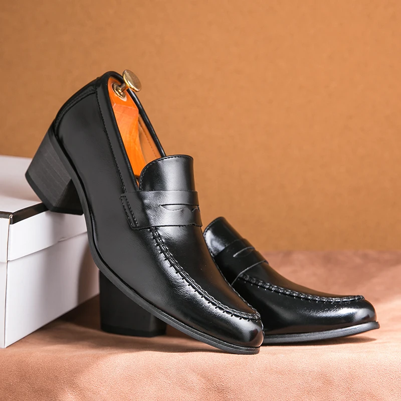Firenze | Mocassins en Cuir avec Talon Large