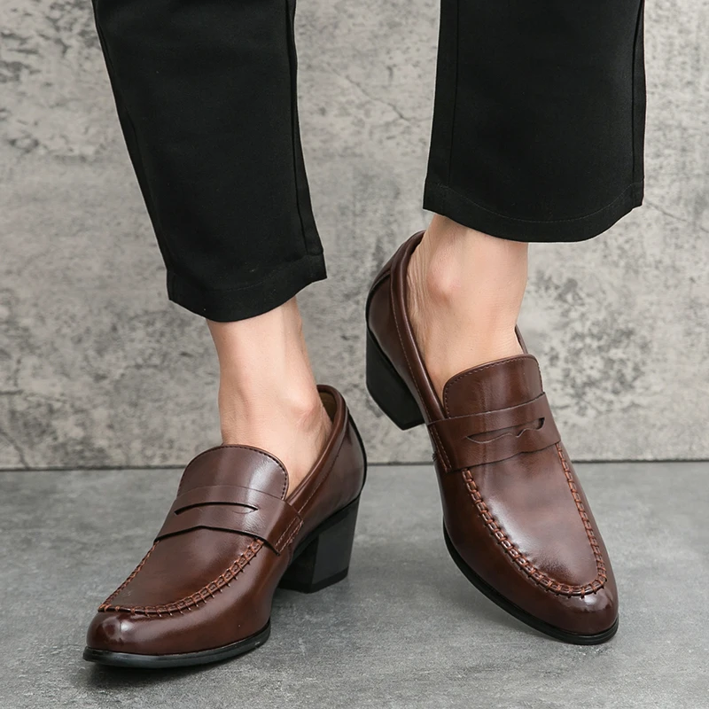 Firenze | Mocassins en Cuir avec Talon Large
