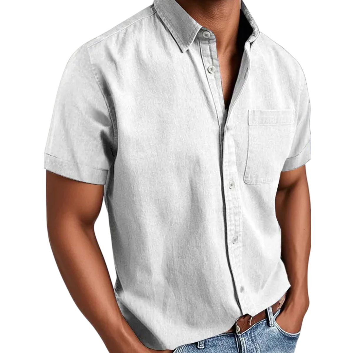Chemise à manches courtes classique pour hommes