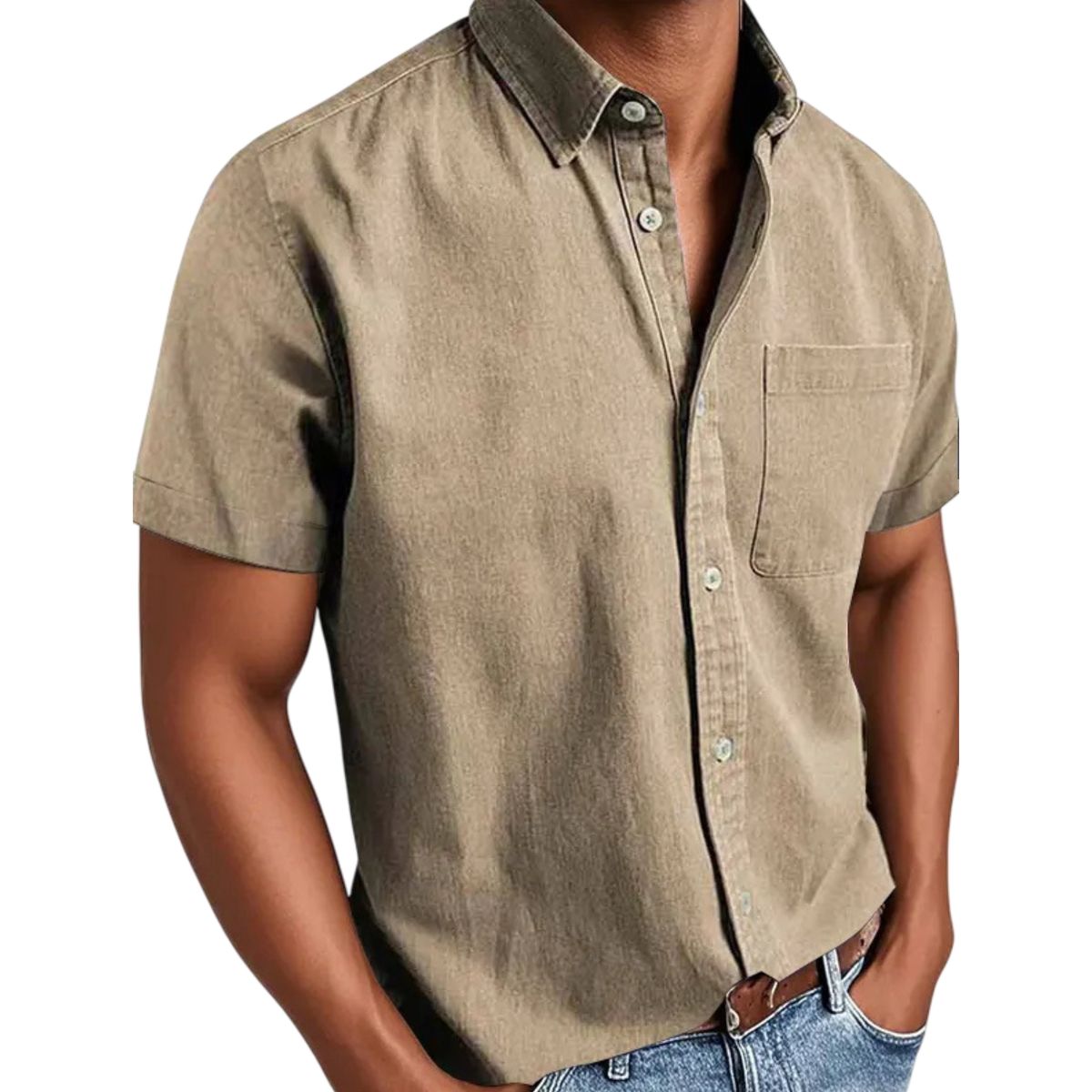 Chemise à manches courtes classique pour hommes