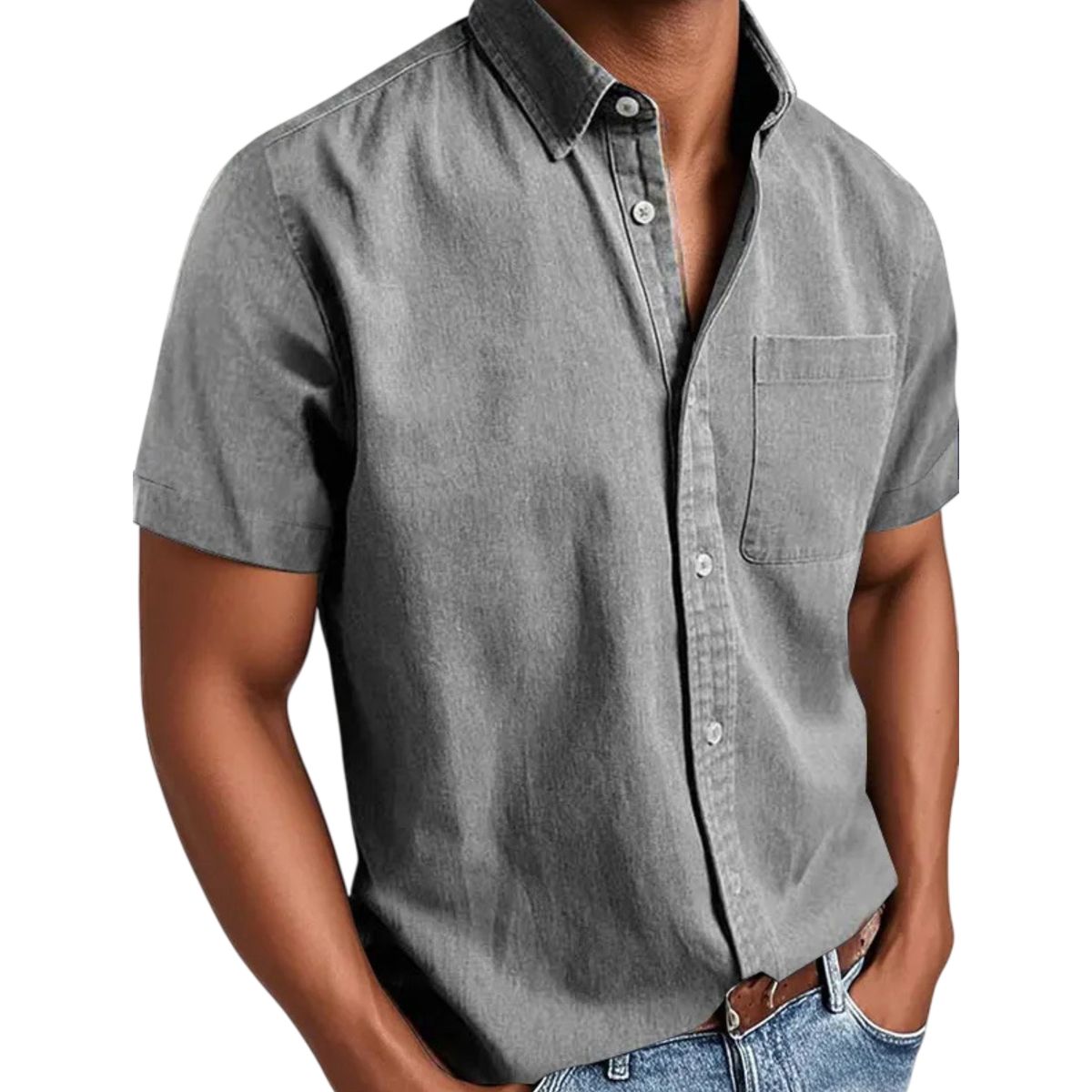Chemise à manches courtes classique pour hommes