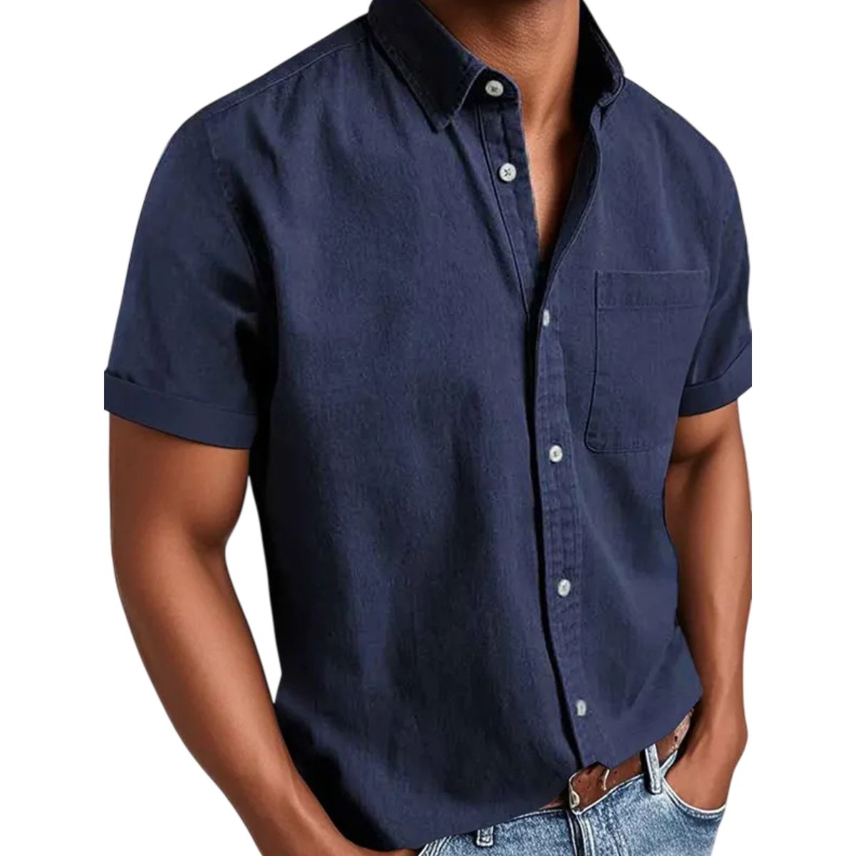 Chemise à manches courtes classique pour hommes