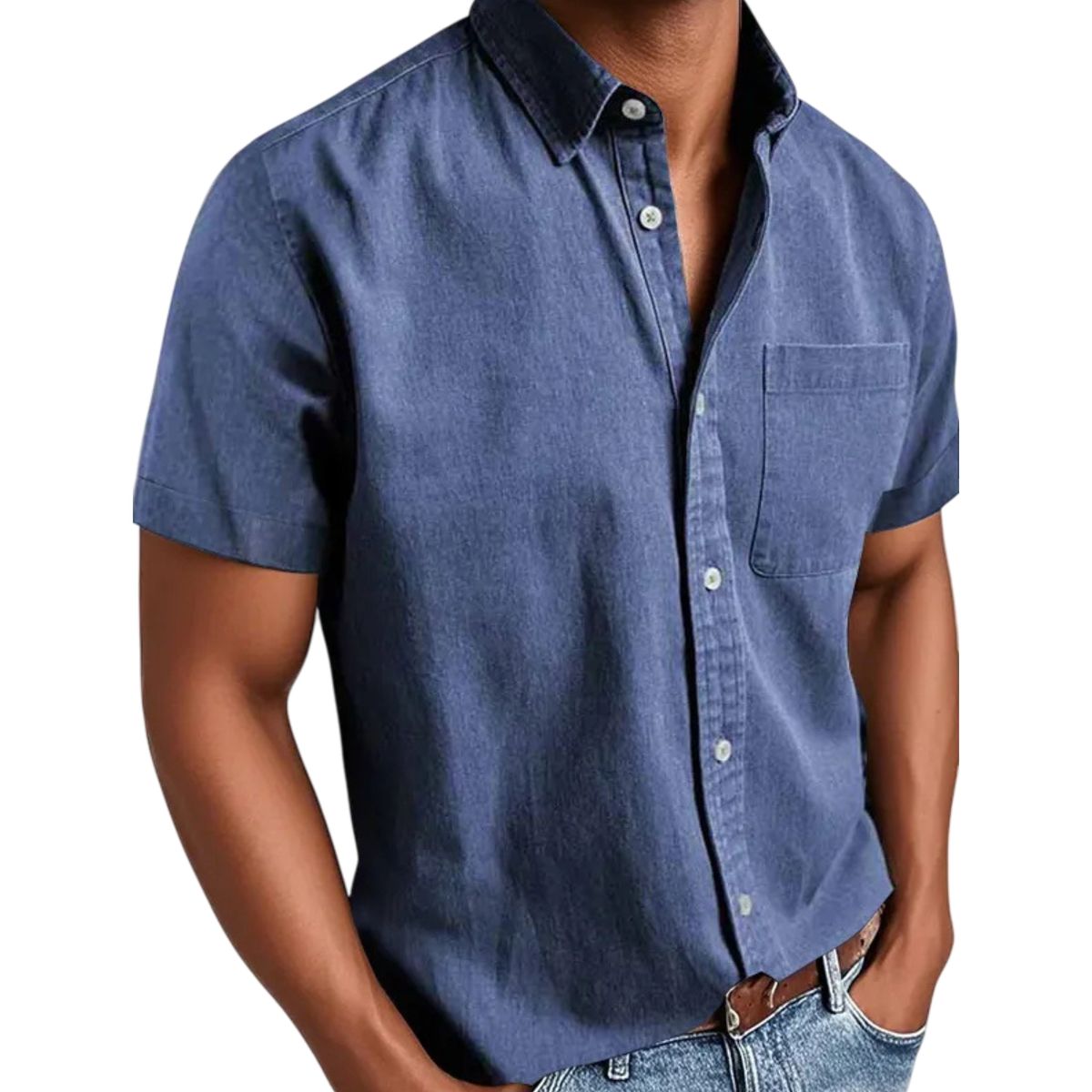 Chemise à manches courtes classique pour hommes
