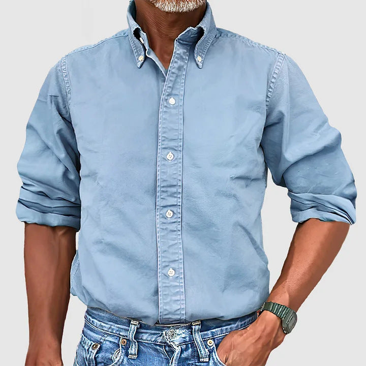 Chemise à Boutons Classique Décontractée pour Hommes au Style Intemporel