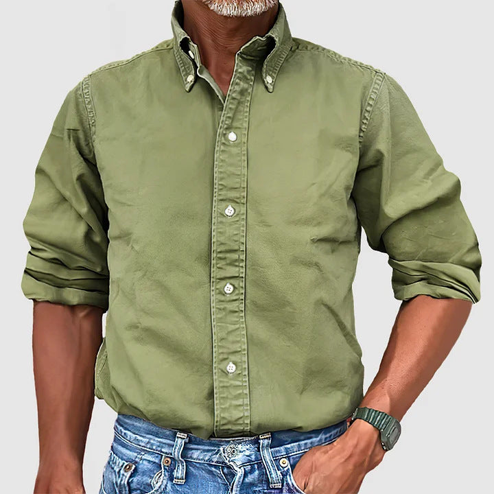 Chemise à Boutons Classique Décontractée pour Hommes au Style Intemporel
