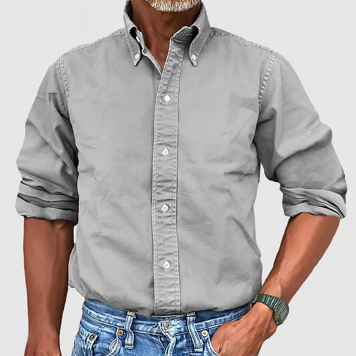 Chemise à Boutons Classique Décontractée pour Hommes au Style Intemporel