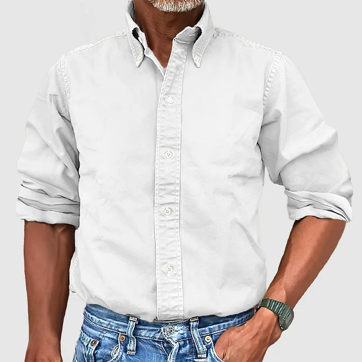 Chemise à Boutons Classique Décontractée pour Hommes au Style Intemporel