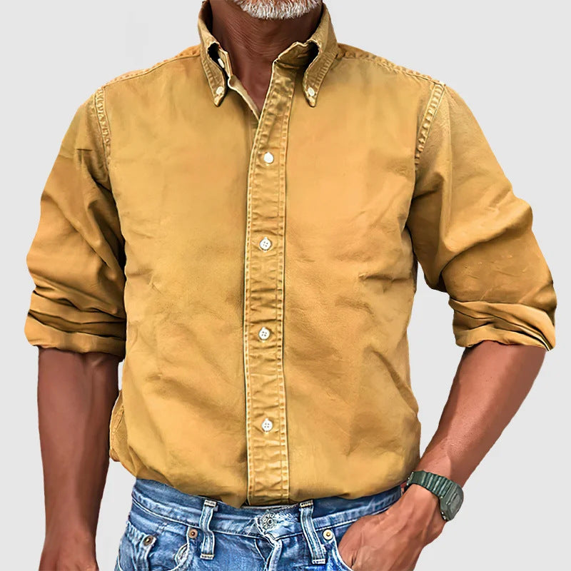 Chemise à Boutons Classique Décontractée pour Hommes au Style Intemporel