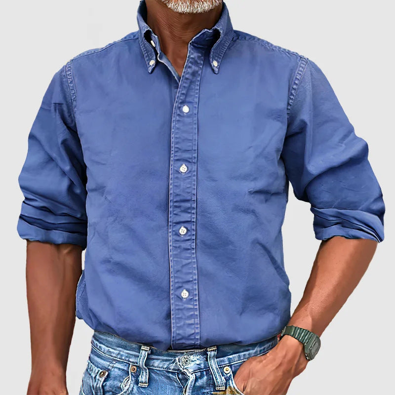 Chemise à Boutons Classique Décontractée pour Hommes au Style Intemporel