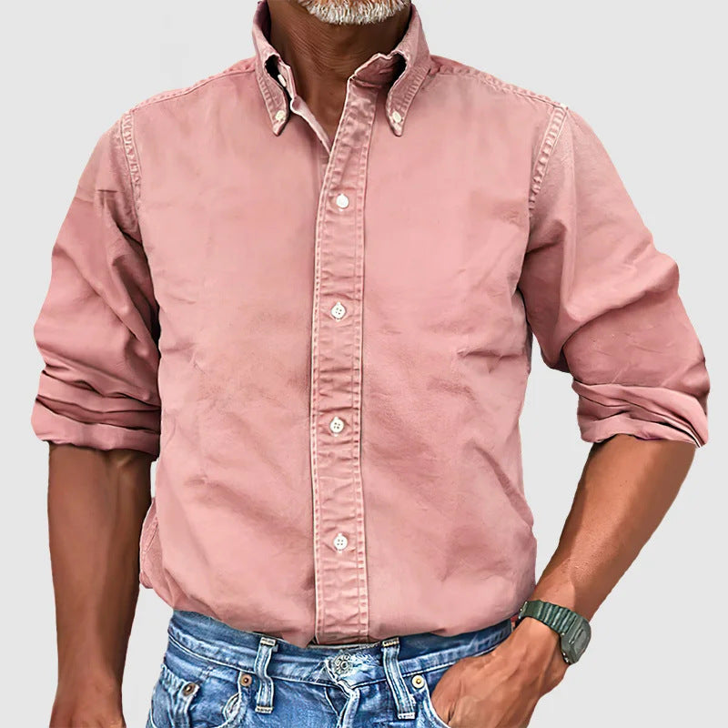Chemise à Boutons Classique Décontractée pour Hommes au Style Intemporel