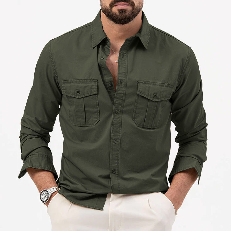 Chemise de Poche Utilitaire Classique pour Hommes