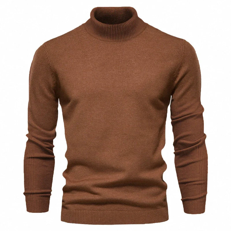Pull à col roulé en tricot premium pour hommes