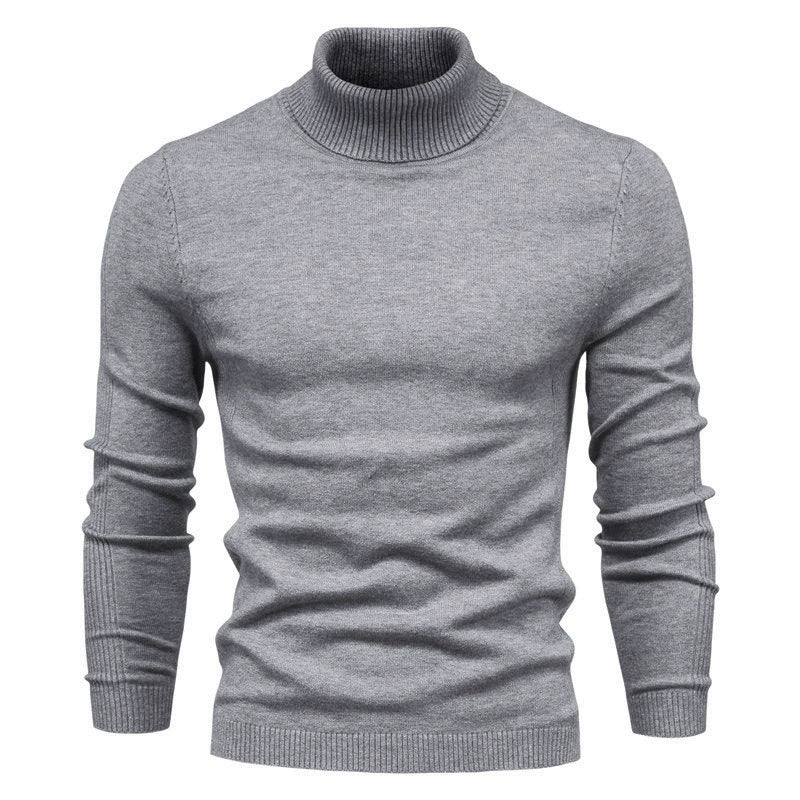 Pull à col roulé en tricot premium pour hommes