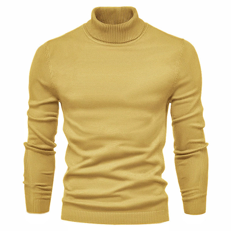 Pull à col roulé en tricot premium pour hommes