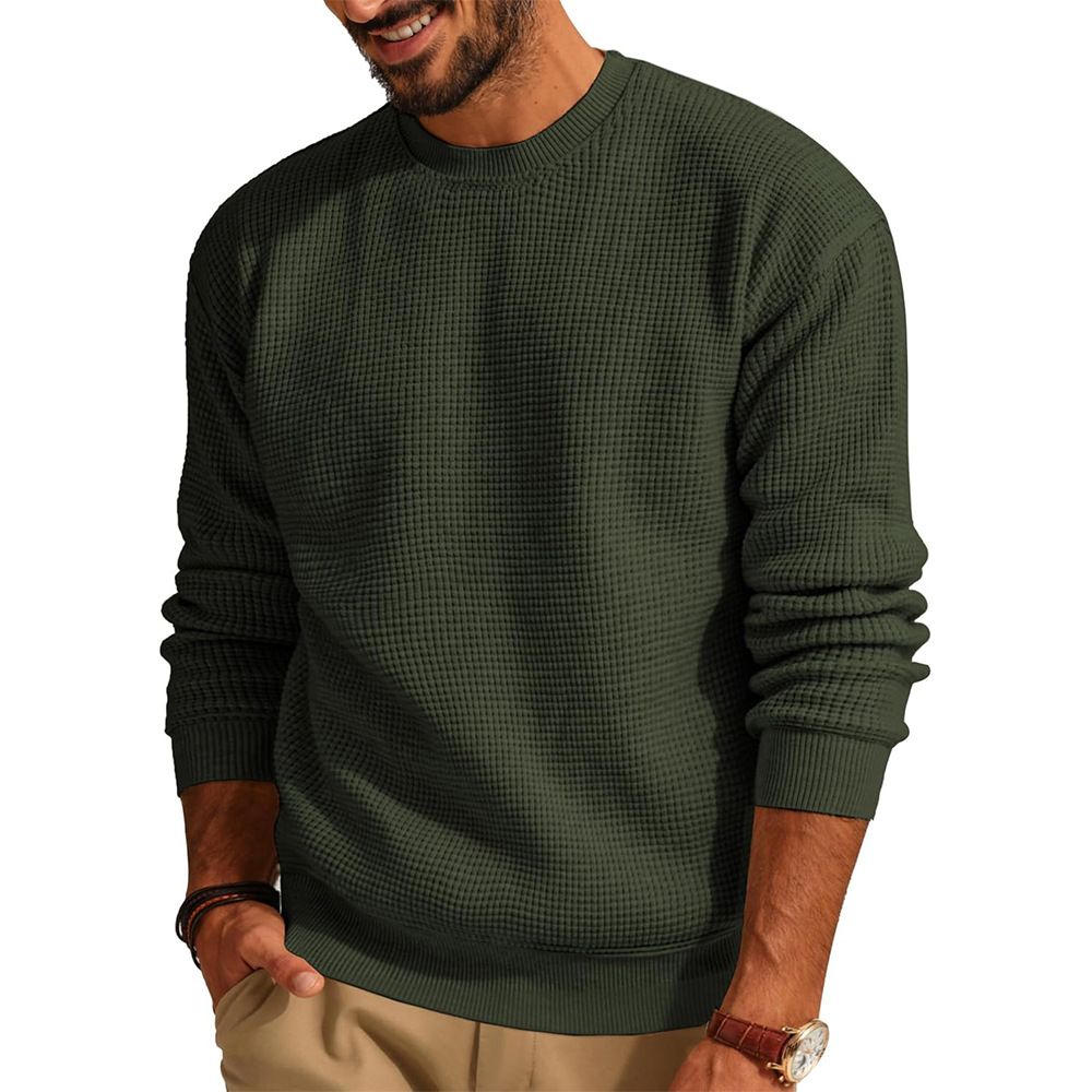 Pull col rond en maille premium pour hommes