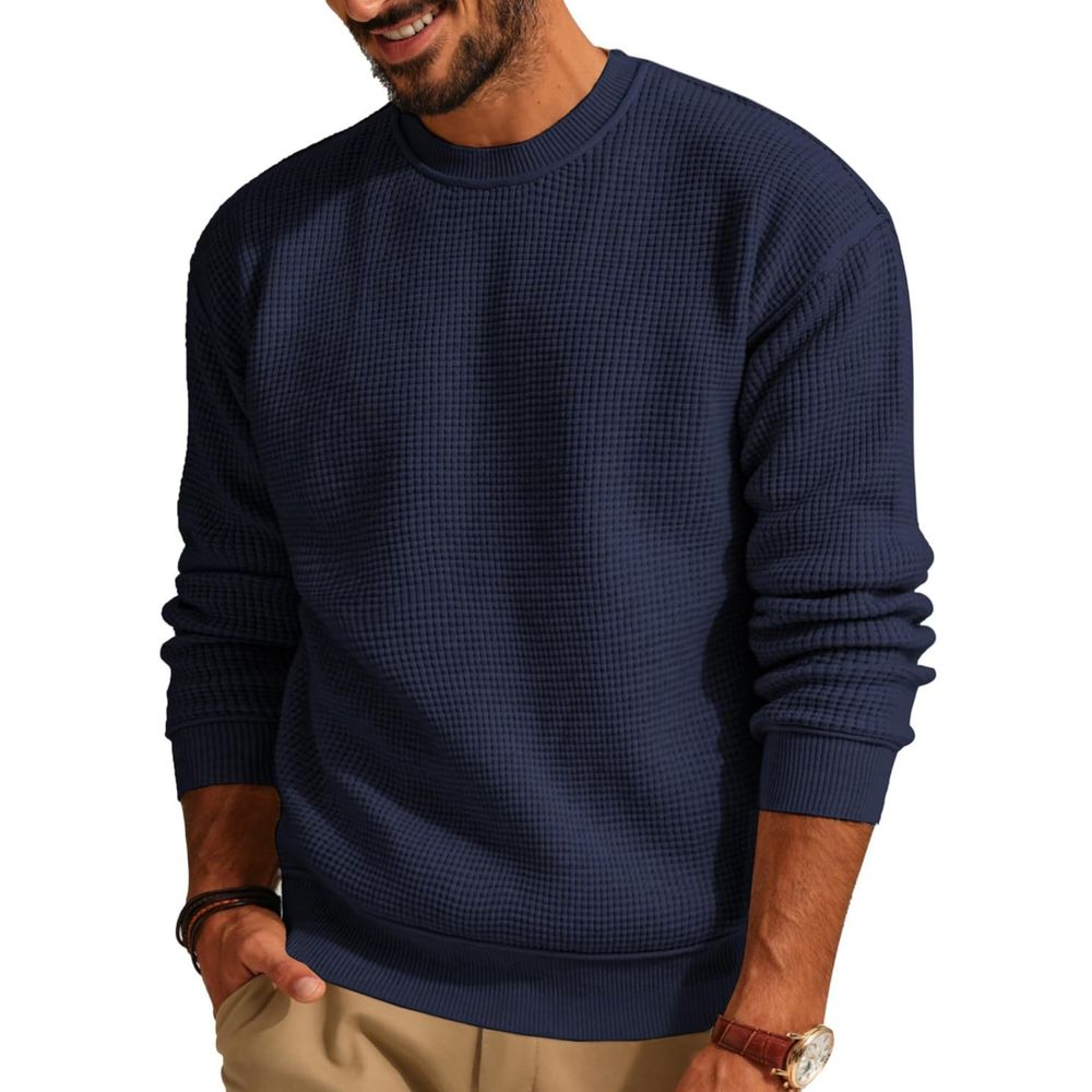 Pull col rond en maille premium pour hommes