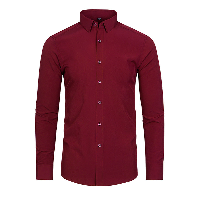 Chemise d'affaires stretch ajustée pour hommes