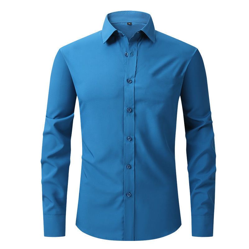 Chemise d'affaires stretch ajustée pour hommes