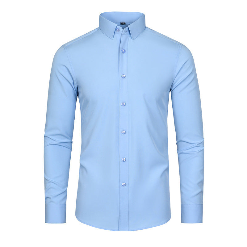 Chemise d'affaires stretch ajustée pour hommes
