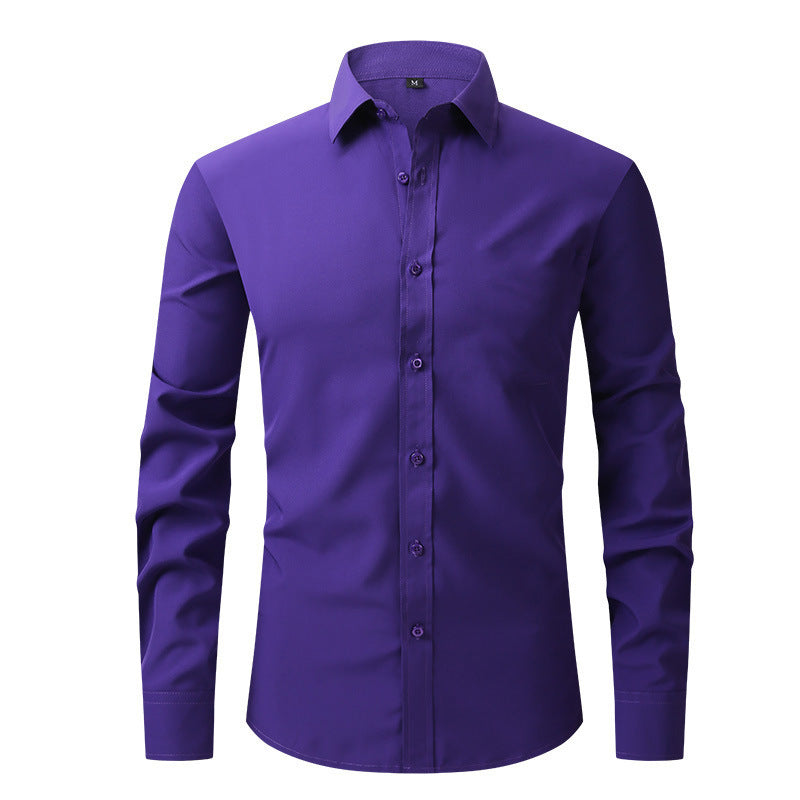 Chemise d'affaires stretch ajustée pour hommes