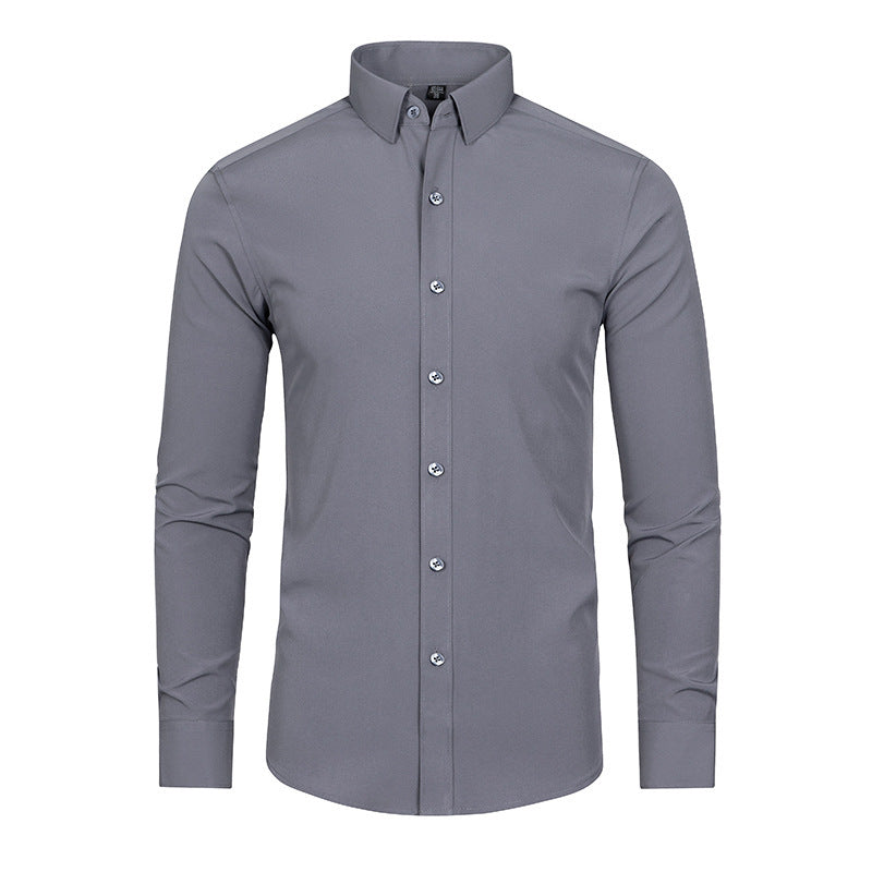 Chemise d'affaires stretch ajustée pour hommes