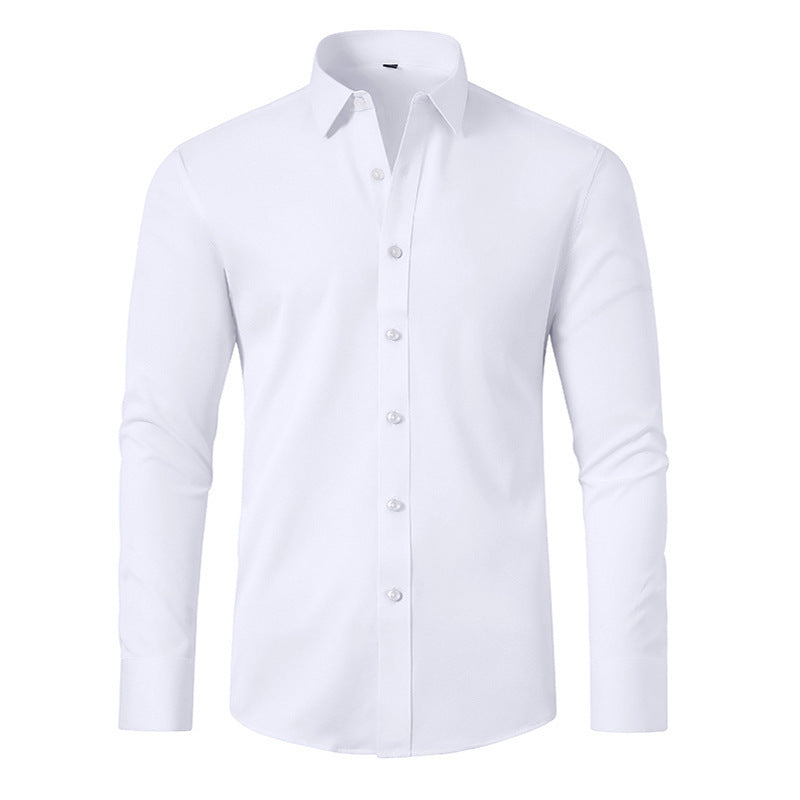 Chemise d'affaires stretch ajustée pour hommes