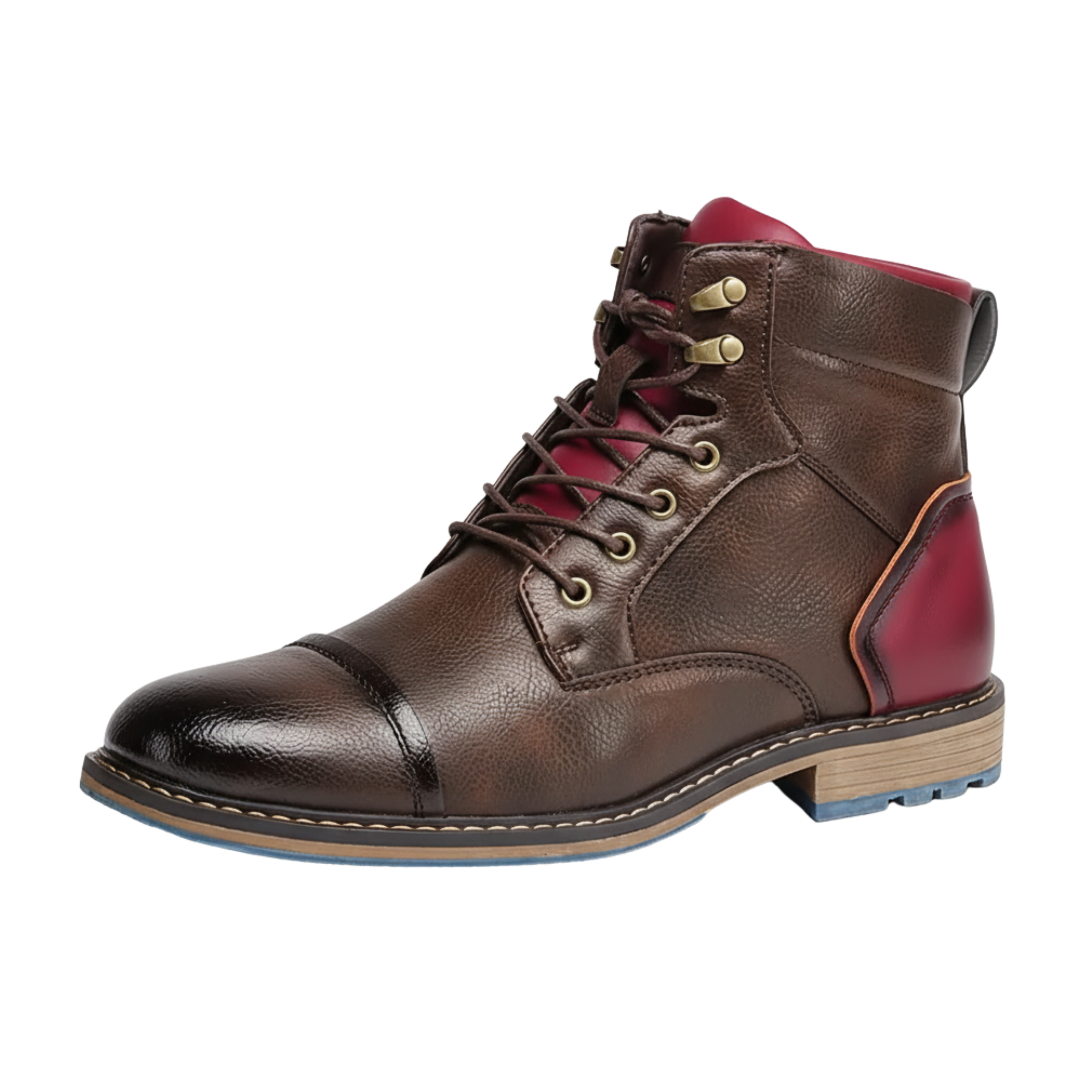 Nathan | Bottines en Similicuir avec Fermeture Éclair Latérale et Semelle en Caoutchouc