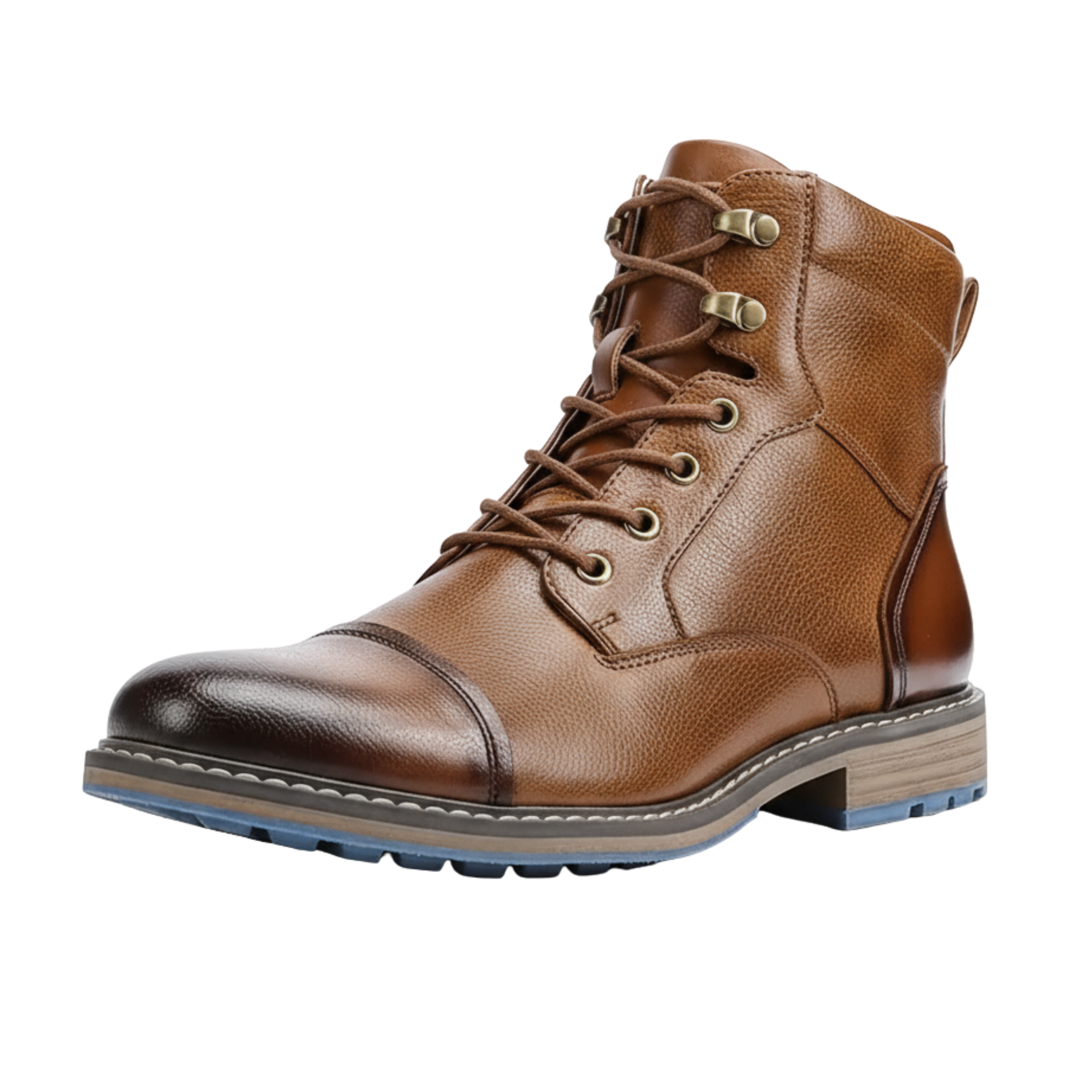 Nathan | Bottines en Similicuir avec Fermeture Éclair Latérale et Semelle en Caoutchouc