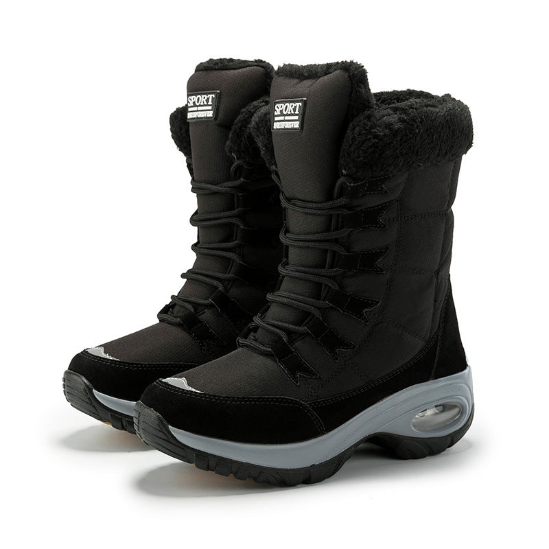 Chaussons - Bottes d'Hiver Doublées en Fleece et Antidérapantes pour Marcher Sans Douleur