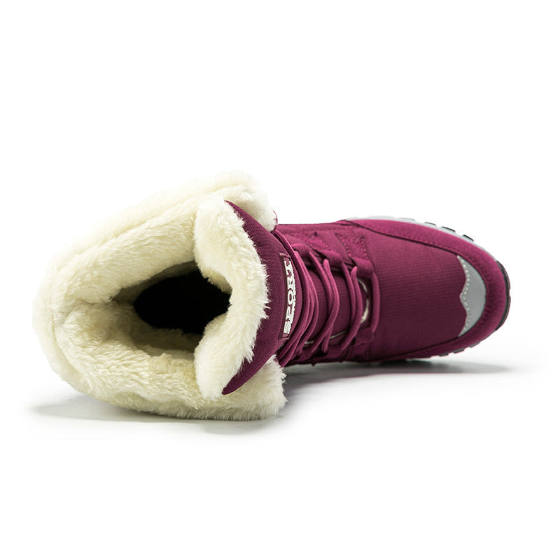 Chaussons - Bottes d'Hiver Doublées en Fleece et Antidérapantes pour Marcher Sans Douleur