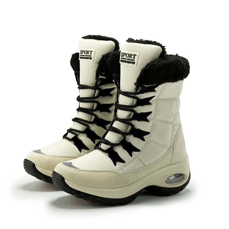 Chaussons - Bottes d'Hiver Doublées en Fleece et Antidérapantes pour Marcher Sans Douleur