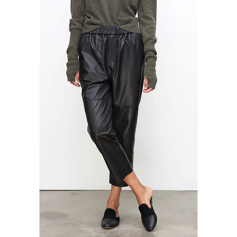 Pantalon en cuir Sloane