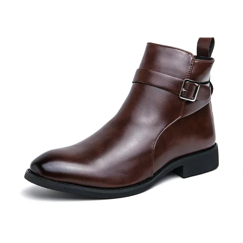 Bottines Chelsea en cuir véritable Sergio