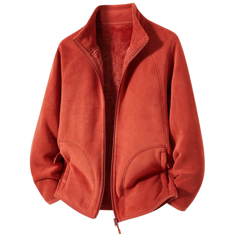 Camille – Veste en Polaire avec Col Montant