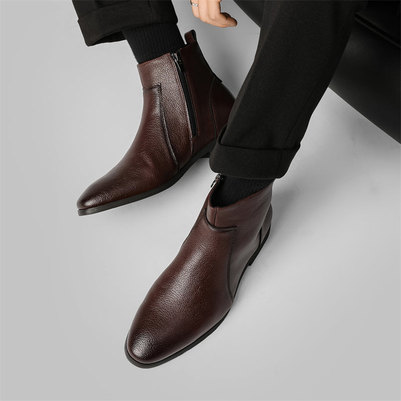 Bottes en cuir véritable Mavren