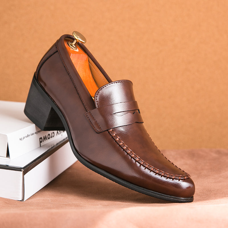 Firenze | Mocassins en Cuir avec Talon Large